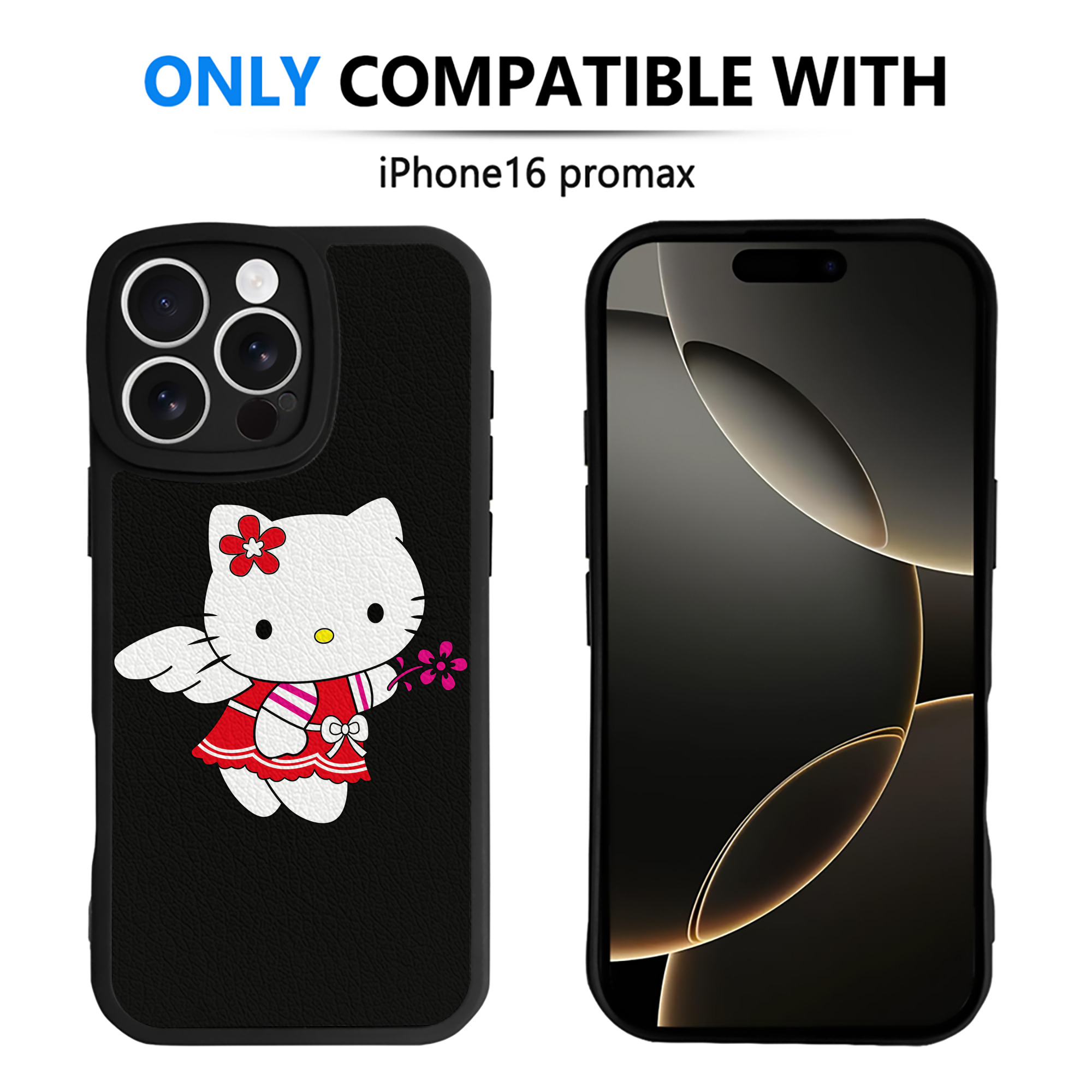（画像用） Hello Kitty ハローキティ 【iPhone 16シリーズ対応】シリコンスマホケース（レザー調） 材質：シリコン